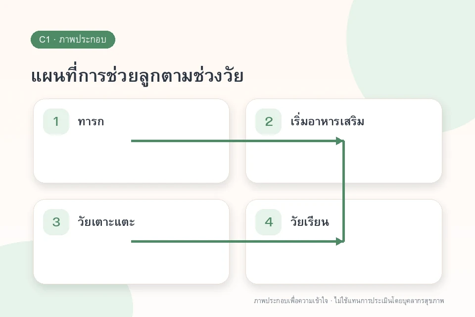 แผนที่การช่วยลูกตามช่วงวัย