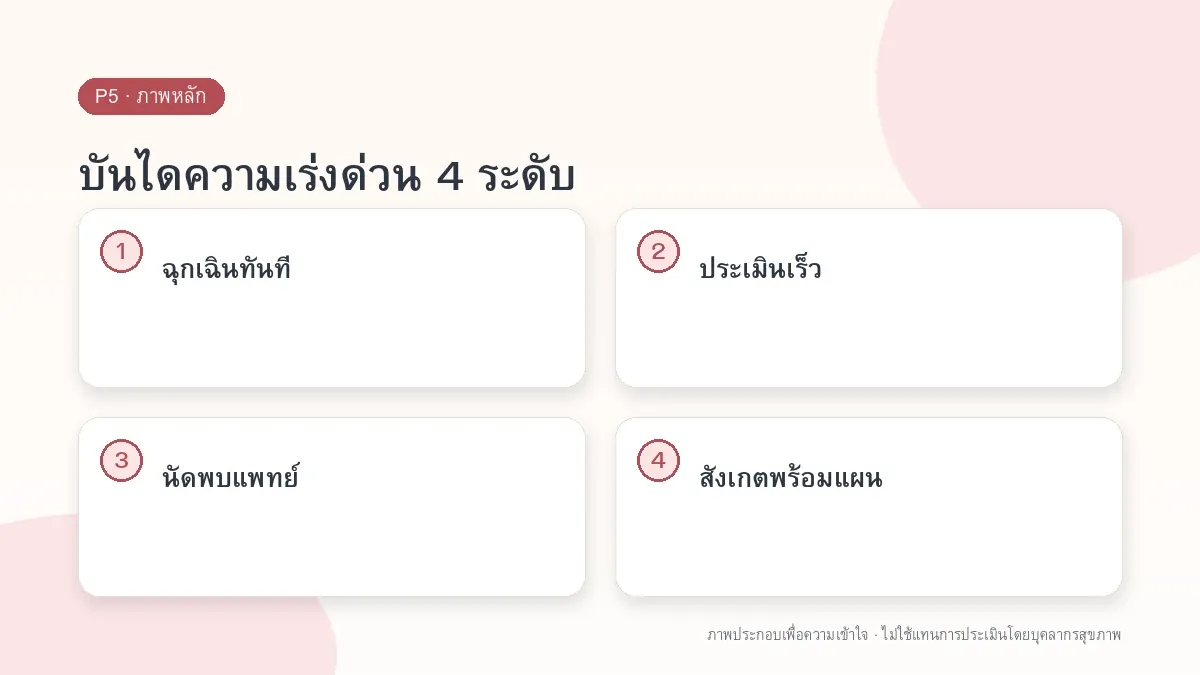 บันไดความเร่งด่วน 4 ระดับ