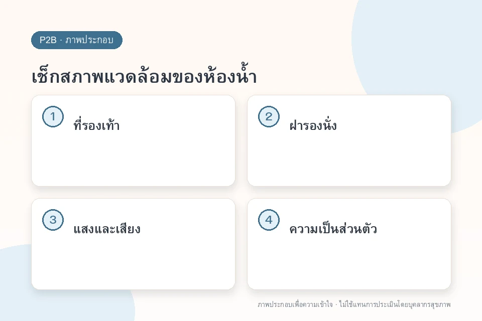 เช็กสภาพแวดล้อมของห้องน้ำ